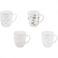 Набор чашек Ardesto Ravenna 4шт 360 мл бело-бежевый
