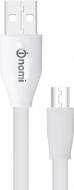 Кабель Nomi microUSB 0,15 м білий (430317) DCF