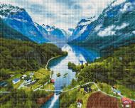 Алмазная мозаика Альпы 40x50 см DBS7712 Brushme