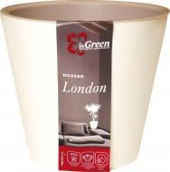 Горшок для цветов InGreen London на колесиках круглый 16 л сливочный крем