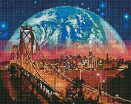 Алмазная мозаика Луна над Сан-Франциско 40x50 см DBS8312 Brushme