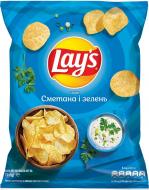 Чипси Lays Сметана і зелень 71 г