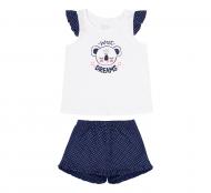 Піжама для дівчаток Bembi ПЖ48 р.110 білий із синім 13048021040.811