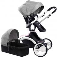 Коляска універсальна 2 в 1 Babysing W-GO Grey white