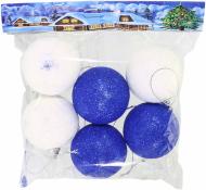 Набор игрушек Шар с блестками d60 мм 6 шт./уп.