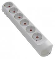 Колодка Neomax с заземлением 6 гн. без выключателя белый