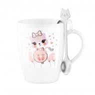 Чашка Ardesto Love с ложкой 320 мл AR3042BS