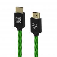 Кабель Vertux VertuLink-300 HDMI 2.1 UltraHD-8K HDR eARC 3 м Lasergreen 3 м зелений (vertulink-300.lasergreen)