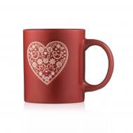Чашка Ardesto Heart 320 мл красная AR3074R