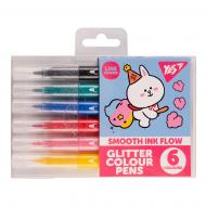 Набір фломастерів Line Friends 6 кольорів глітер YES Набір фломастерів Line Friends 6 кольорів глітер YES