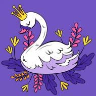 Картина по номерам Царевна Лебедь 25х25 см Santi