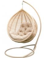 Кресло-кокон Украинские конструкции Престиж бежевый с подушкой