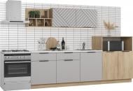 Кухня Грейд Мелания ДСП 2,7м шиншилла серая/дуб кремона торро/дуб кремона торро