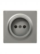 Розетка накладная бытовая без заземления Lezard LETO IP20 платина 752-3500-121B