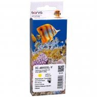 Картридж струйный Barva Canon CLI-481Y XXL (1992C001) 824 лист. (IC-481XXL-Y) желтый