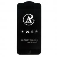 Матовое защитное стекло AG Matte Full Glue для Apple iPhone 7 / iPhone 8 Черный (hub_WPBi35839)