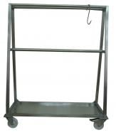 Вешало производственное для полутуш с крюками Tehma 1100x670х1800 мм нержавеющая сталь