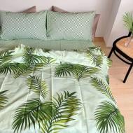 Комплект постельного белья Green leaves евро мультиколор Zastelli
