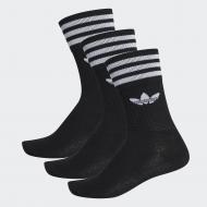 Носки Adidas SOLID CREW SOCK S21490 р.43-46 черный 3 шт.