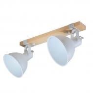 ВІТРИНА! Спот Светкомплект Wooden AP 4919 2x40 Вт E27 білий