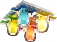 ВІТРИНА! Люстра стельова Altalusse 4x40 Вт E14 різнокольоровий INL-9319C-04 White & Multicolo