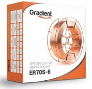 Дріт зварювальний оміднений Gradient ER70S-6 0,8 мм 15 кг