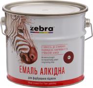 Эмаль ZEBRA алкидная для пола ПФ-266 серия Акварель 887 красно-коричневый глянец 2,8 кг