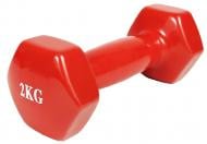 Гантель EasyFit EF-0020-R для фитнеса с виниловым покрытием 2 кг 2 шт красный