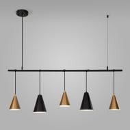 ВІТРИНА! Підвіс Strotskis Castle 50088/5 5x60 Вт E14 чорний із золотистим 50088/5 (чорний/золото)