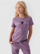 Футболка 4F TSHIRT F1545 4FJWAW24TTSHF1545-51S р.140 фіолетовий