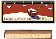 Черный шоколад Zotter с кокосом и марципаном 70 г