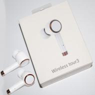 Бездротові Навушники Bluetooth UKC Tour 3 із зарядним кейсом Білі