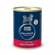 Консерва Home Food для взрослых собак, паштет с говядиной и курицей 360 г Консерва Home Food для взрослых собак, паштет с говядиной и курицей 360 г