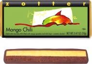 Молочный шоколад Zotter с начинкой манго чили органический 70 г