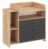 Комод Компаніт Пеленальний-3 1100x916x500 мм дуб крафт золотий/антрацит