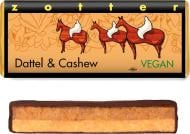 Черный шоколад Zotter из пралине из фиников и кешью органический 70 г