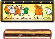 Чорний шоколад Zotter з мандариновим желе, ганашем із зеленого чаю та кокосовим праліне органічний 70 г