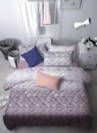 Комплект постельного белья Pink leather D семейный розовый с серым La Nuit