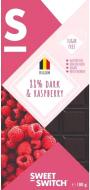 Черный шоколад Sweet Switch с малиной с подсластителем без сахара 100 г