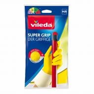 Рукавички гумові Vileda Super Grip надміцні р. M 1 пар/уп. жовті