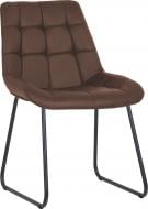 Стілець обідній Nowy Styl NICOLE CFS BLACK (BOX-1) SQR ECO-31 темно-коричневий / чорний