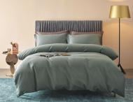 Комплект постельного белья Mono green D семейный зеленый La Nuit