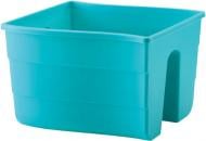 Горшок пластиковый Santino Волна квадратный 11 л бирюзовый (2488-049)