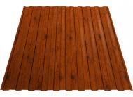 Профнастил стеновой PCS ПС-8 0,30x1190x2000 мм RAL 8003 глиняно-коричневый 2D принт 3701