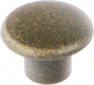 Мебельная ручка кнопка Poliplast 0006VEBRAN античная бронза