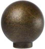 Мебельная ручка кнопка Poliplast 0001VEBRAN античная бронза