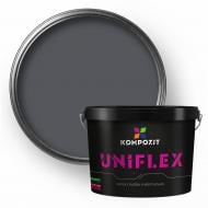 Краска универсальная резиновая водоэмульсионная Kompozit UNIFLEX мат графит 12 кг