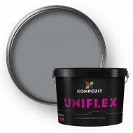 Краска универсальная резиновая водоэмульсионная Kompozit UNIFLEX мат Серый 0,9 кг