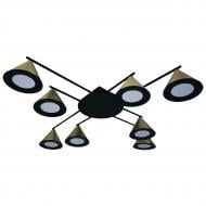 Люстра потолочная Hopfen STARK CL-8/4 BK 8xGX53 черный/золотой