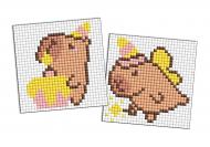 Алмазна мозаїка на стікері - Капібара веселиться, набір із 2 сюжетів Ideyka